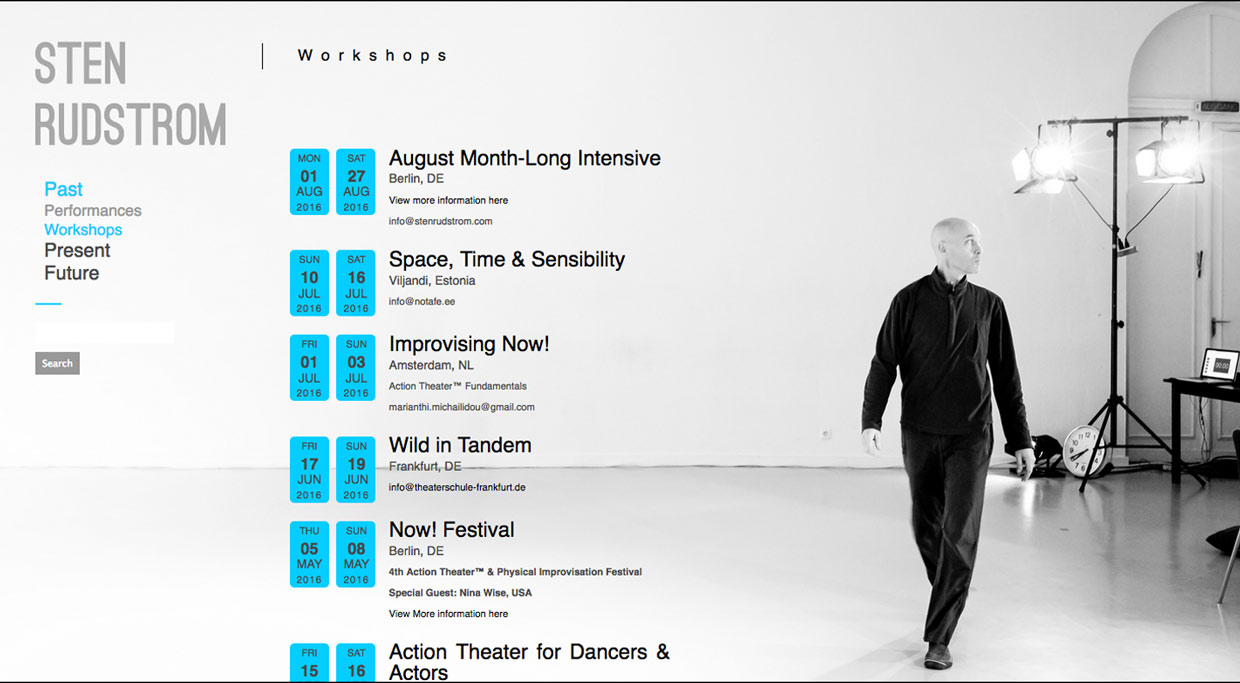 Sten Rudstrom Workshops